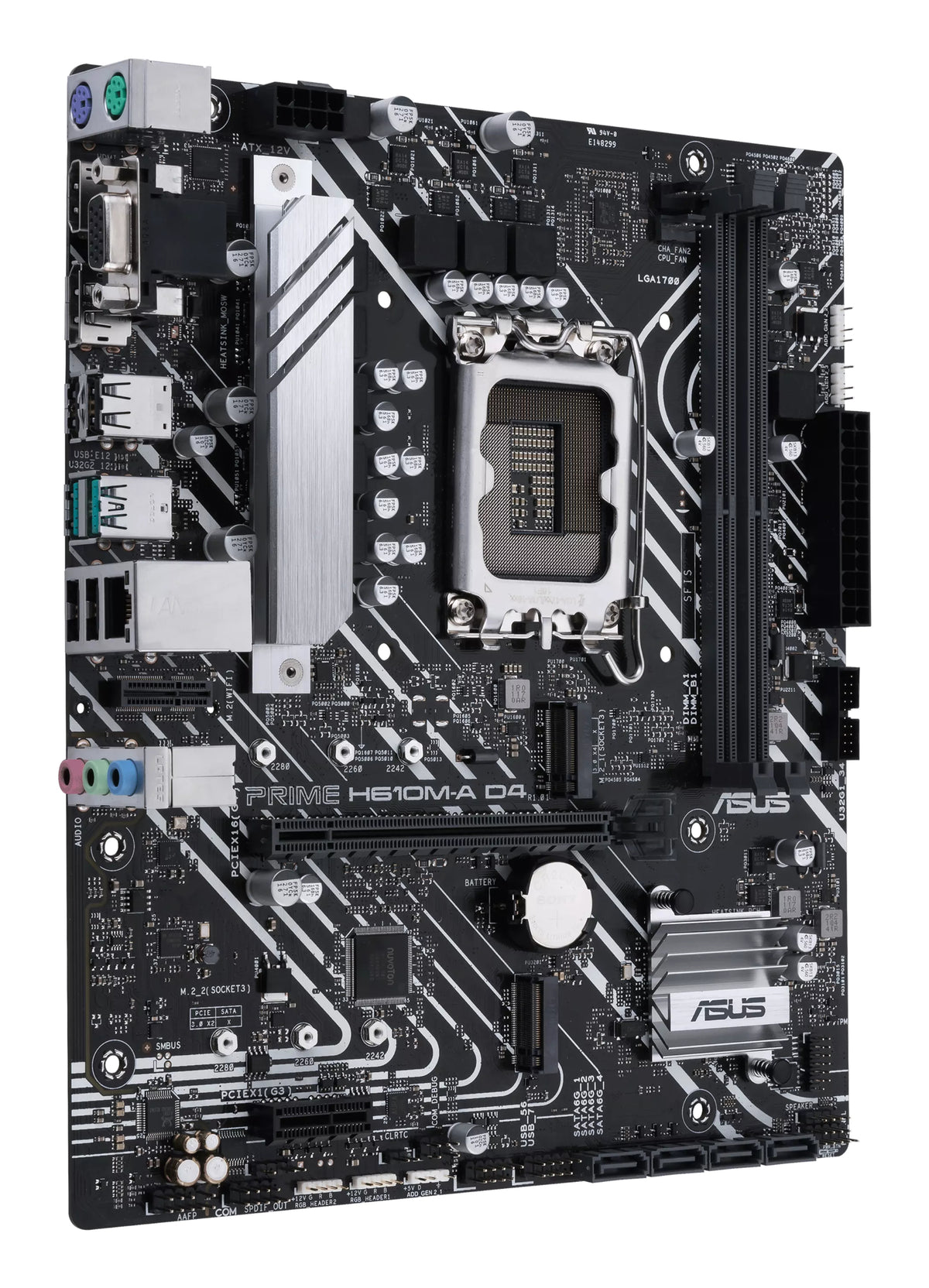 ASUS PRIME H610M-A D4-CSM – Mainboard – LGA 1700, Intel H610, mATX, DDR4 (max. 64 GB)