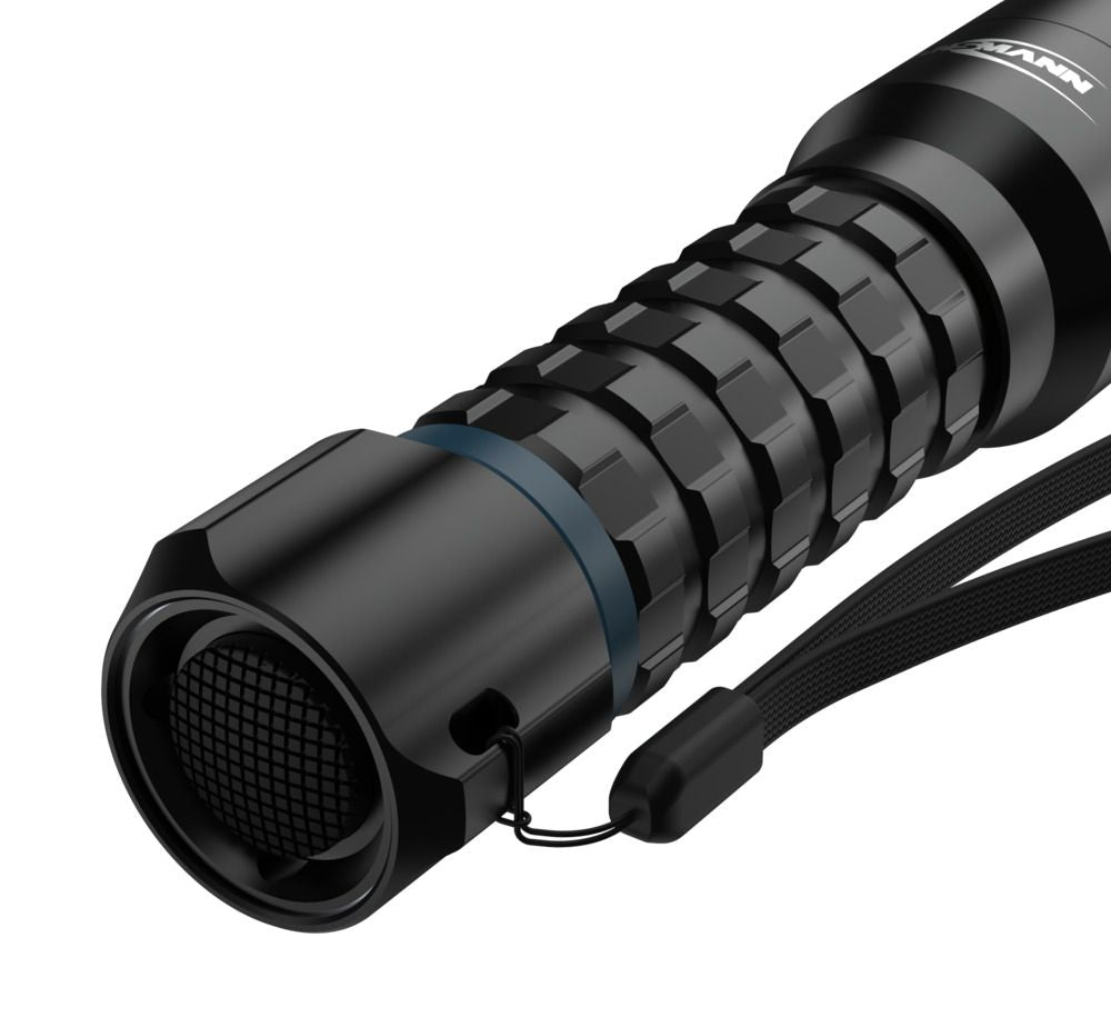 Ansmann Taschenlampe TS3000RF – 3'000 lm, 235 m, IPX4, USB-C, Akku 4'000 mAh – Schwarz