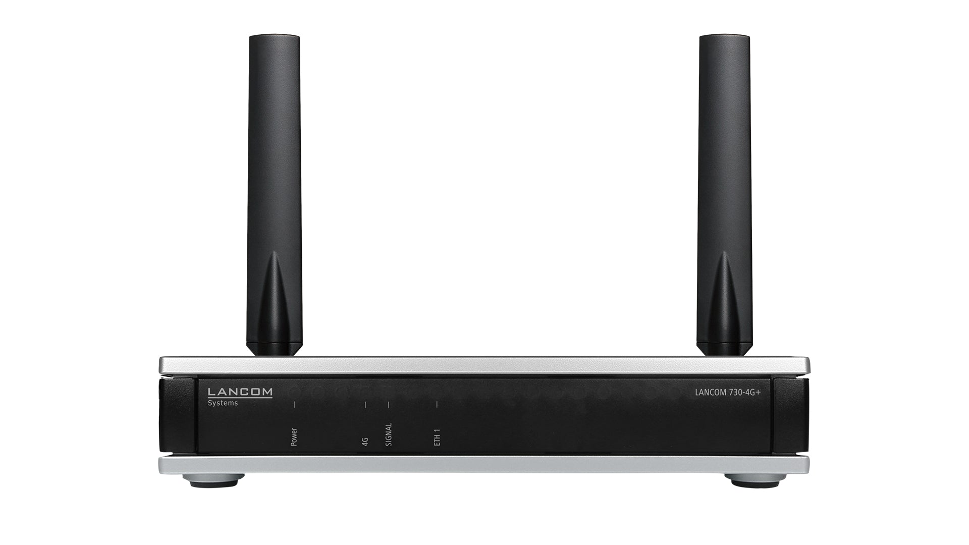 LANCOM Systems LANCOM Access Router 730-4G+ – 4G Router, Wi-Fi 6, 1× GbE, Dual-SIM, PoE, Schwarz/Grau