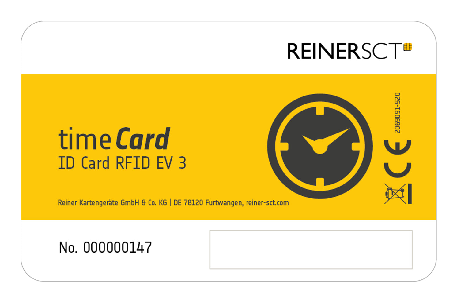 Reiner SCT RFID-Ausweis timeCard DES (ev3)