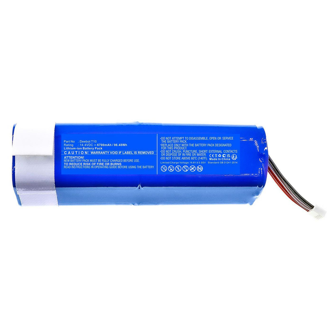 CoreParts Akku 14,4 V 6700 mAh 96,48 Wh – für Ecovacs Staubsauger