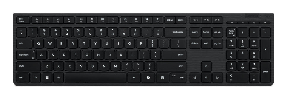 Lenovo Professional Wireless – Tastatur – Schere – Bluetooth & 2,4 GHz (USB-A Empfänger) – Grau – USB-C
