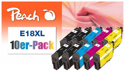 Peach Epson Tintenpatronen-Multipack 18XL, XL, 10er-Pack (4×15 ml + 6×10 ml), Kompatibel – für Epson