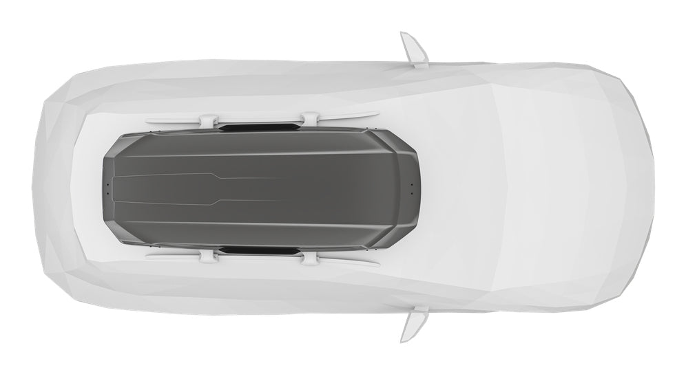 Thule Motion 3 XL low – Dachbox Hartschale, 400 l, 89 × 36 × 216 cm, Grau