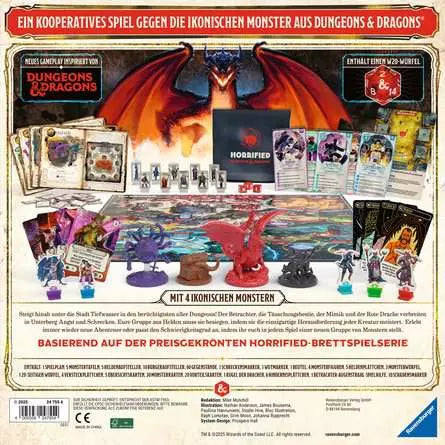 Ravensburger Dungeons & Dragons Horrified – Brettspiel, 1–5 Spieler, ab 10 Jahren, 60 Min., DE