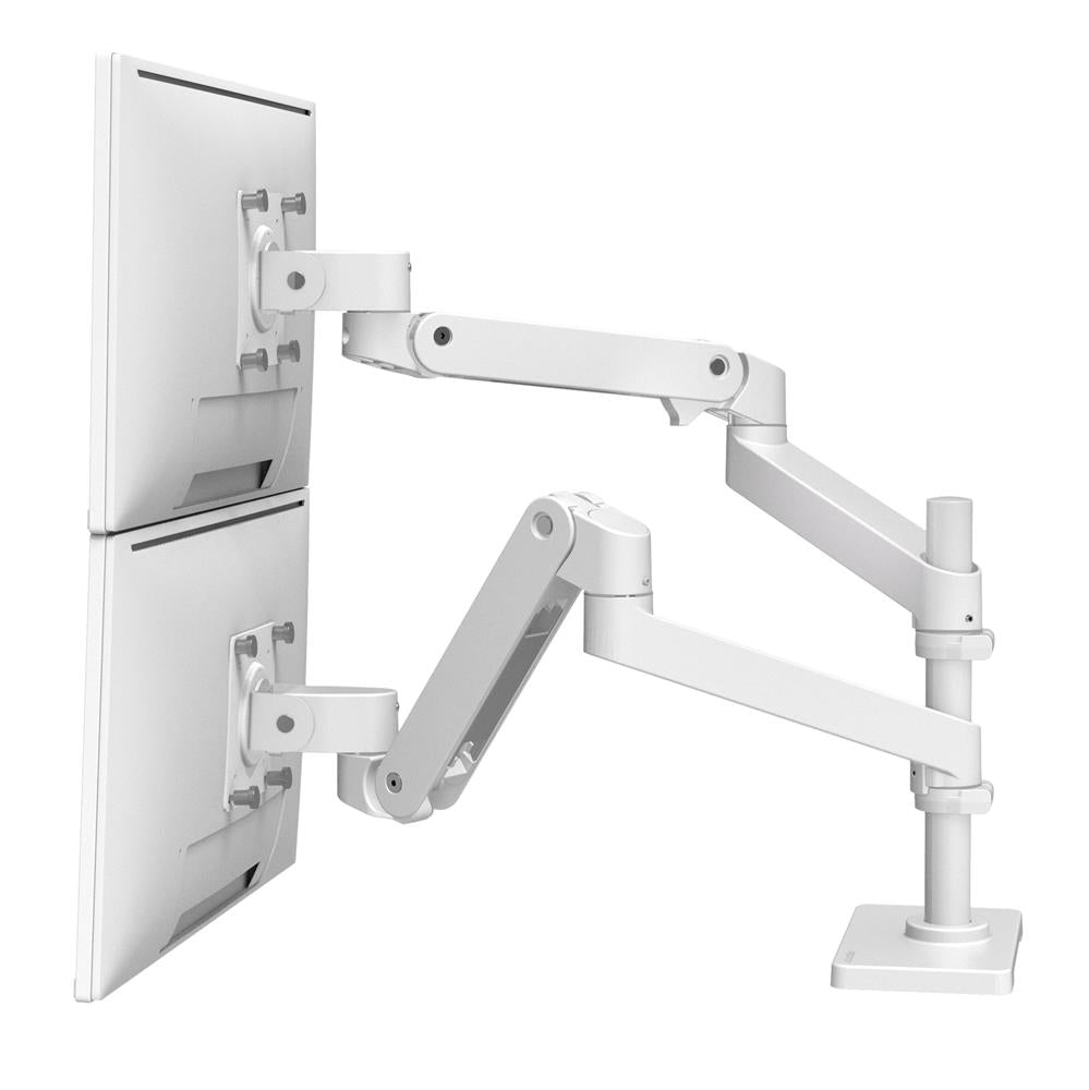 Ergotron LX Pro 45-710-290 – Monitorarm Tischhalterung – 2 Monitore – bis 24" – VESA 75×75/100×100 mm – Weiss