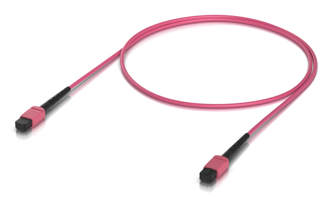 Ubiquiti LWL-Patchkabel – MPO-12 (UPC), Multi-Mode OM4, 100 Gbit/s, 1 m, 10er Pack, LSZH, Rosa