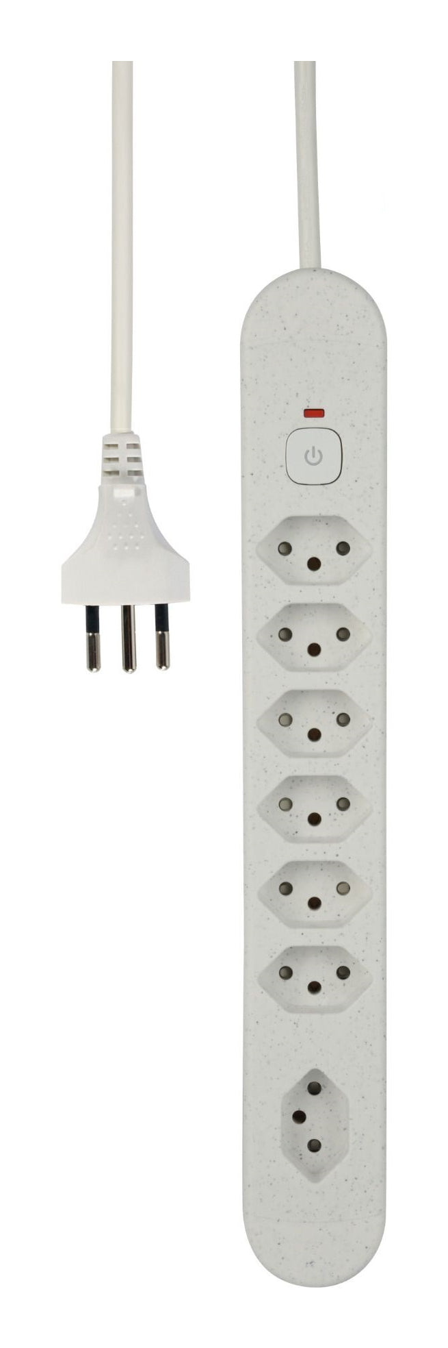 M. Schönenberger Schönenberger Steckdosenleiste, 7×T13, 2×USB‑A + 1×USB‑C, mit Schalter, 1,8 m, Eingang T12 – weiss