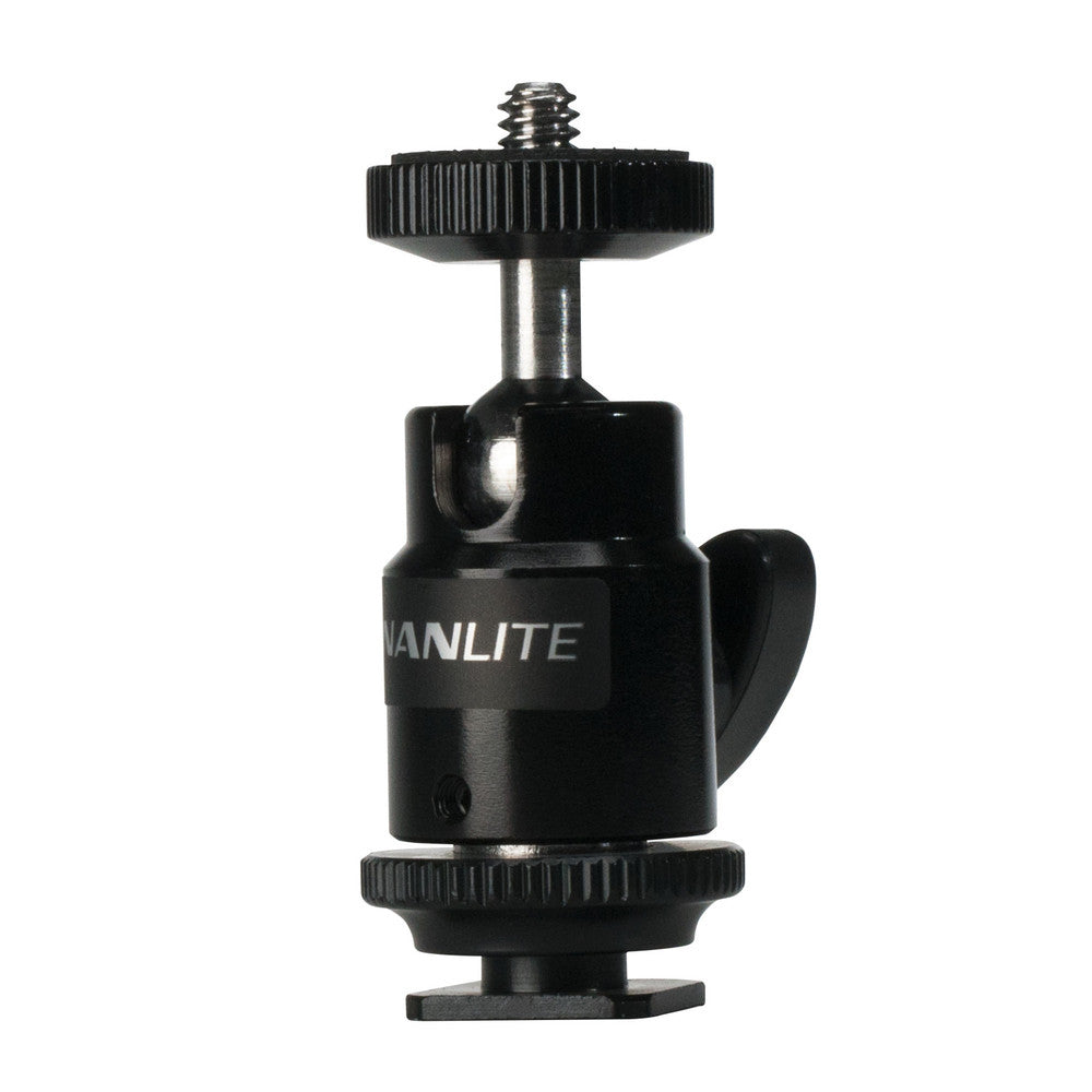 Nanlite AS-BH-1/4 Kugelkopf – 1/4"-20 Aufsatz, 35 × 25 × 25,4 mm – Schwarz