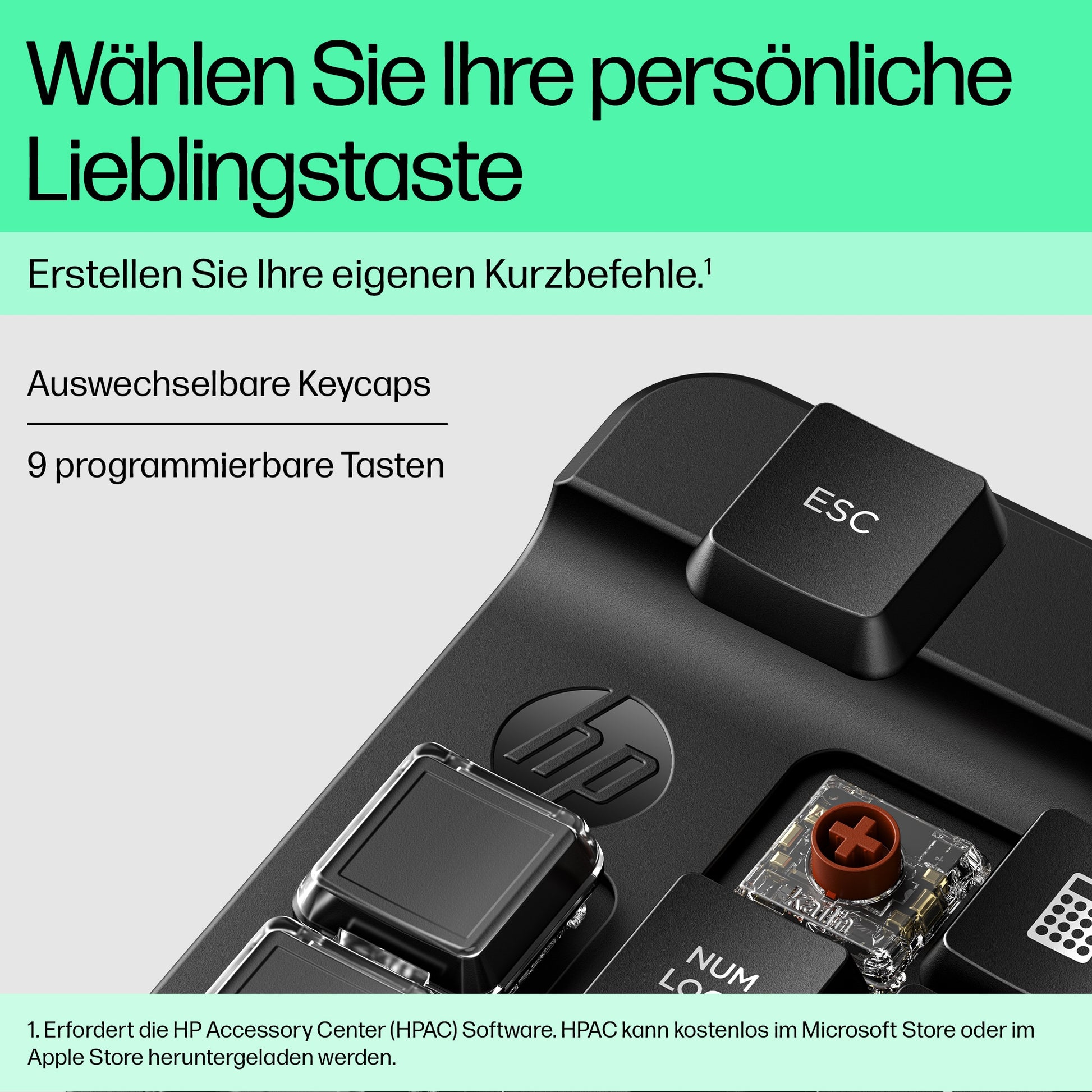 HP 435 Programmierbares Wireless – Tastenfeld-Steuerpult – Mechanisch – Bluetooth 5.3 – Schwarz