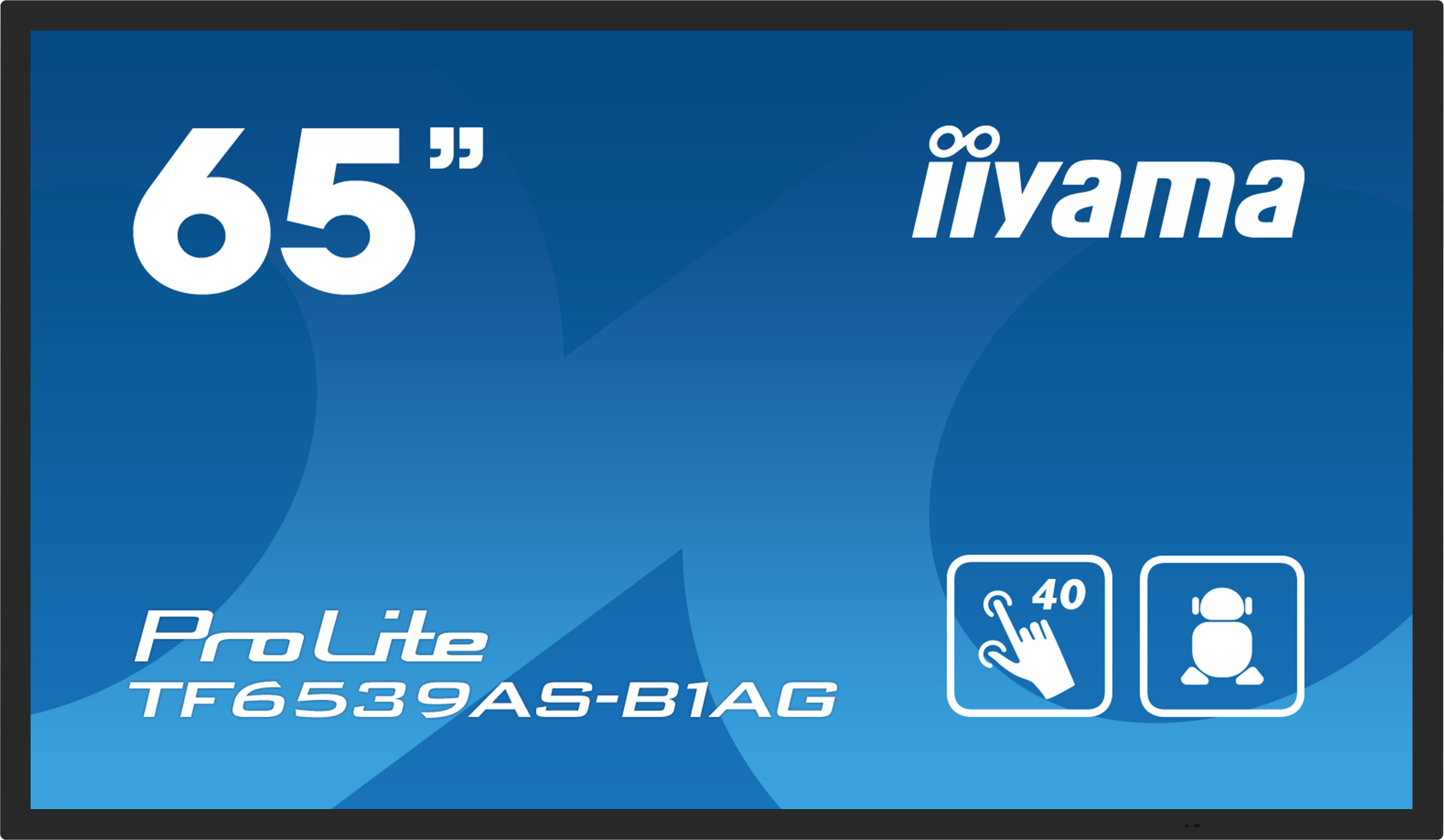 iiyama TF6539AS-B1AG 64,5" – 4K UHD, Touch, Android, 24/7, 500 cd/m²