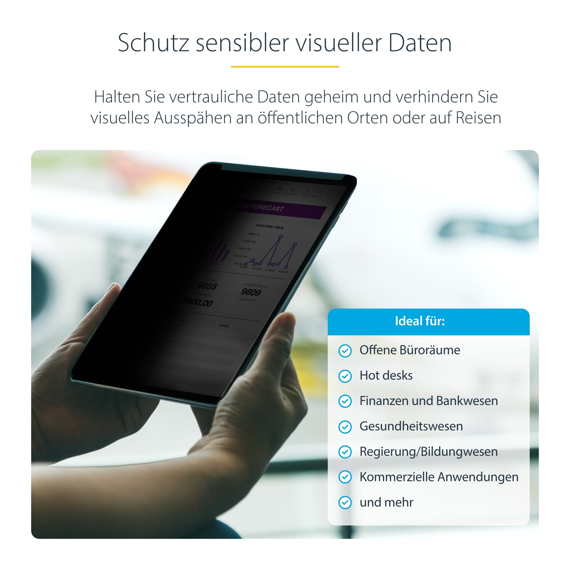 StarTech.com 129IP-PRIVACY-SCREEN Privacy-Schutzfolie – für iPad Pro 12,9"