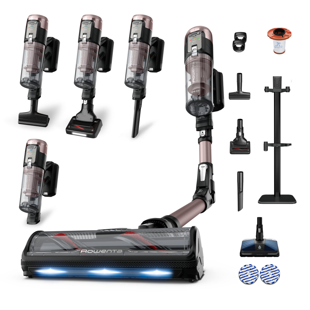 Rowenta Akkustaubsauger X-Force Flex 16.60 Animal Aqua, 2-in-1 – 120 min, 315 AW, Behälter 0,65 l