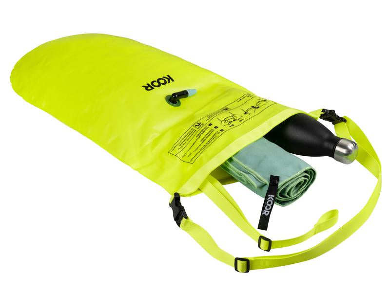 KOOR Schwimmboje – 20 l, Ø 375 mm, H 680 mm – gelb, PVC