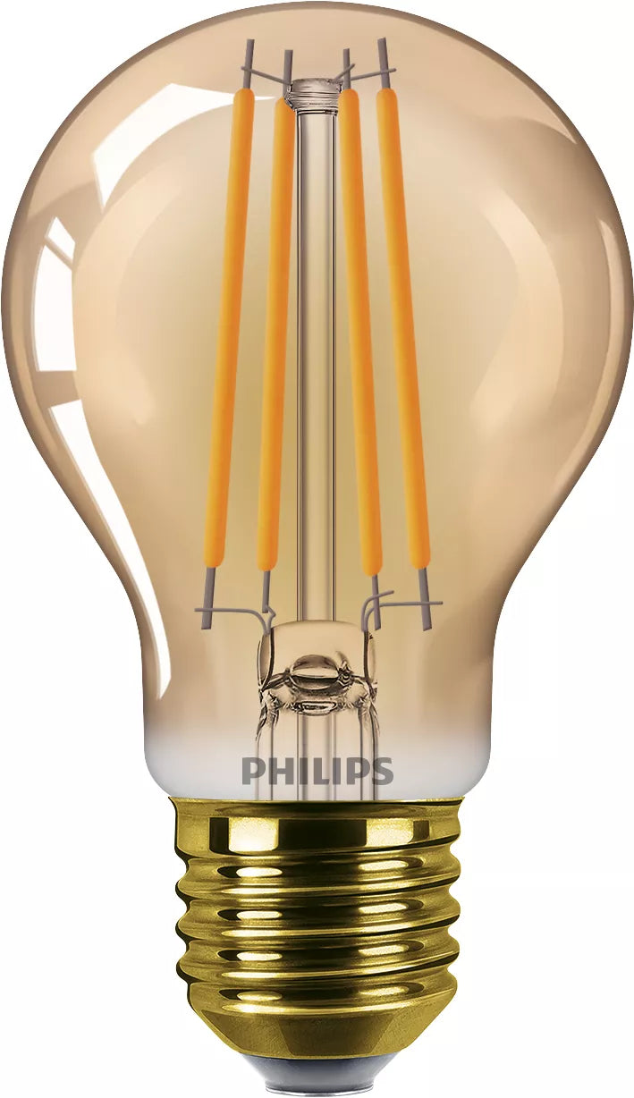 Philips by Signify Philips LED-Leuchtmittel E27 A-Form – 470 lm, 7 W, Bernstein 1800 K