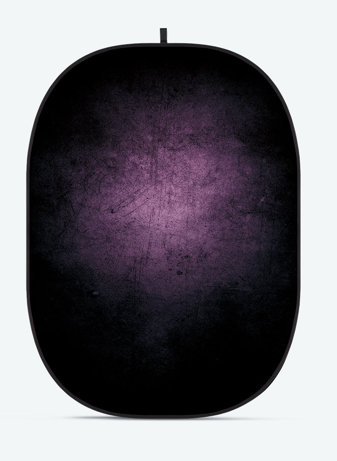 Godox CBA-TA0010 Falthintergrund – faltbar, 2,10 × 1,50 m, Abstrakte Textur – Schwarz/Violett – mit Tragetasche