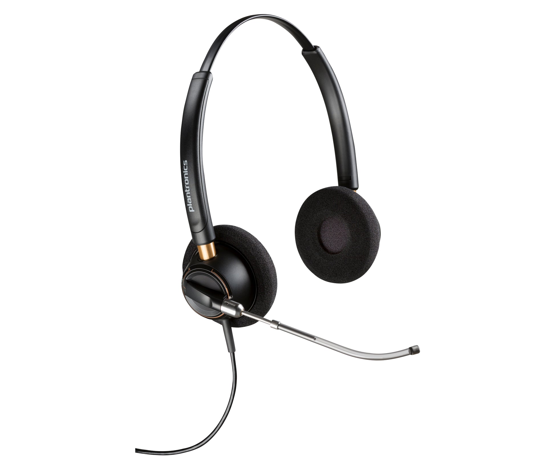 HP Poly Poly EncorePro 520V Office-Headset – On-Ear, Stereo, Kabelgebunden, 3,5 mm Klinke, ANC, Schwarz