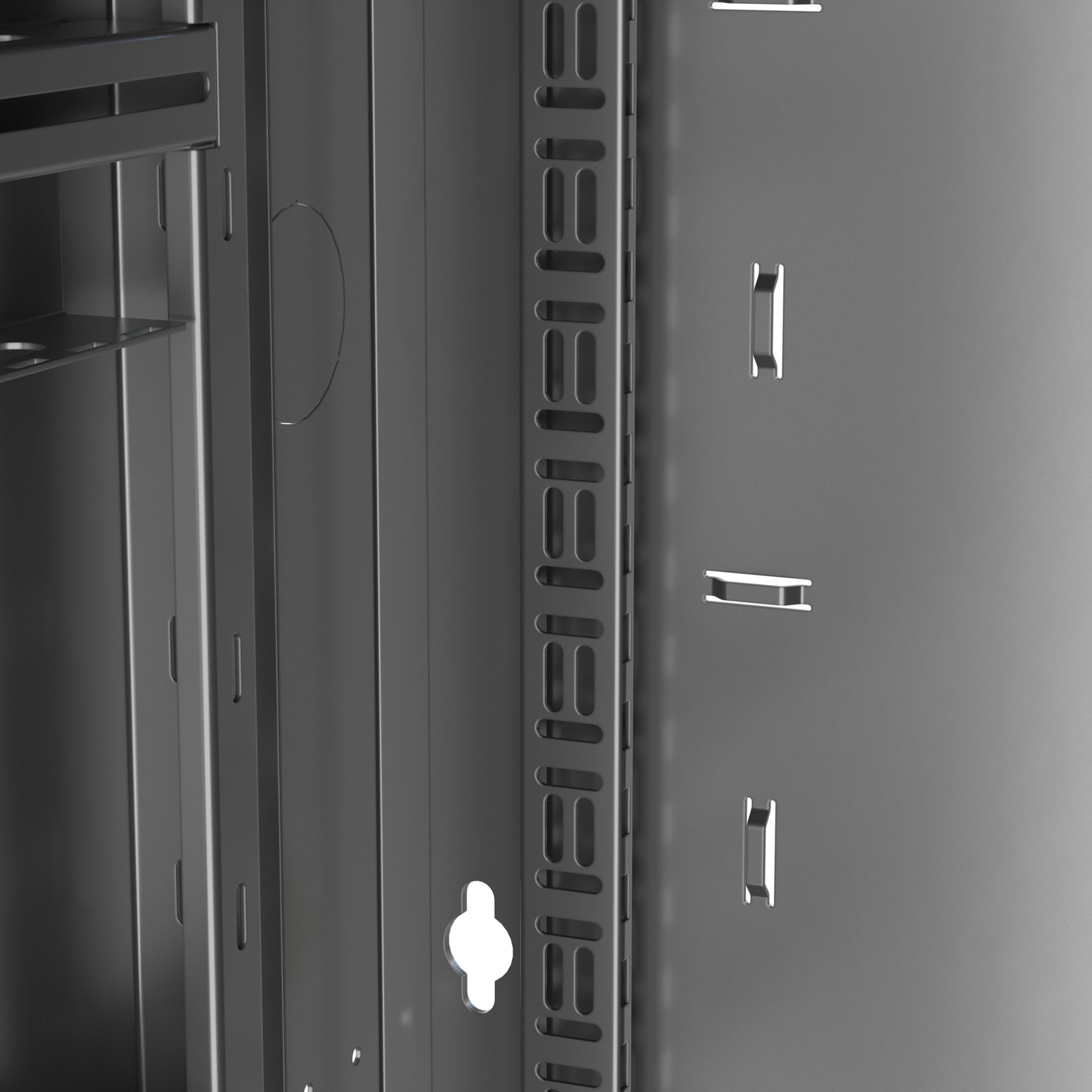 Middle Atlantic DWR-10-22PD – Wandmontiertes Rack, 10U, max. 90,7 kg, abschliessbar, Ablageschienen, Schwarz