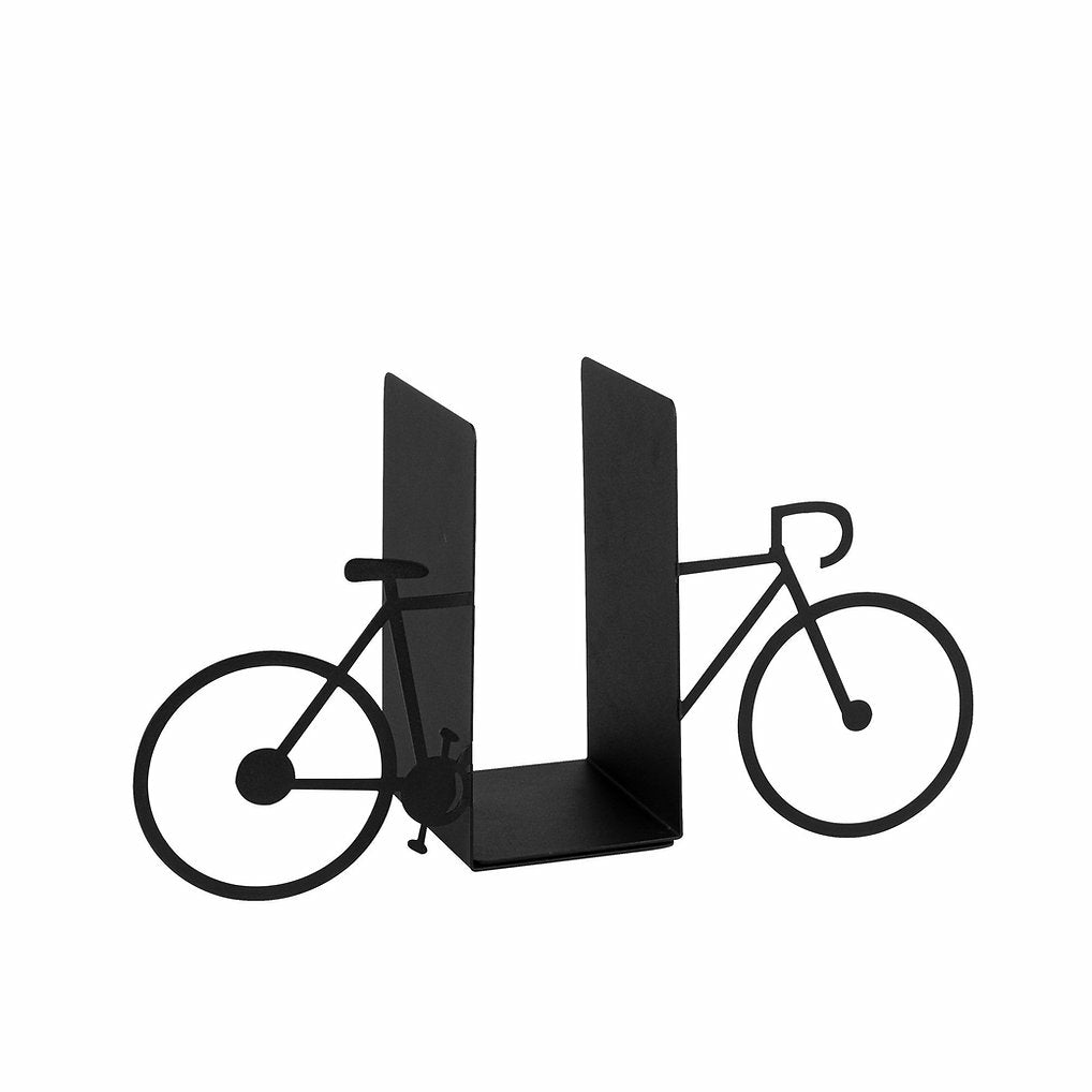 Wallxpert Buchstützen – 1 Stück, Metall, schwarz, 440 × 230 × 140 mm