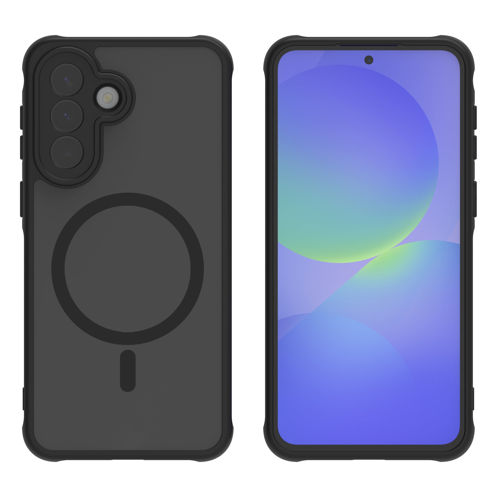 nevox StyleShell Invisio – Backcover – für Samsung Galaxy A37 (5G), MagSafe, TPU, Schwarz