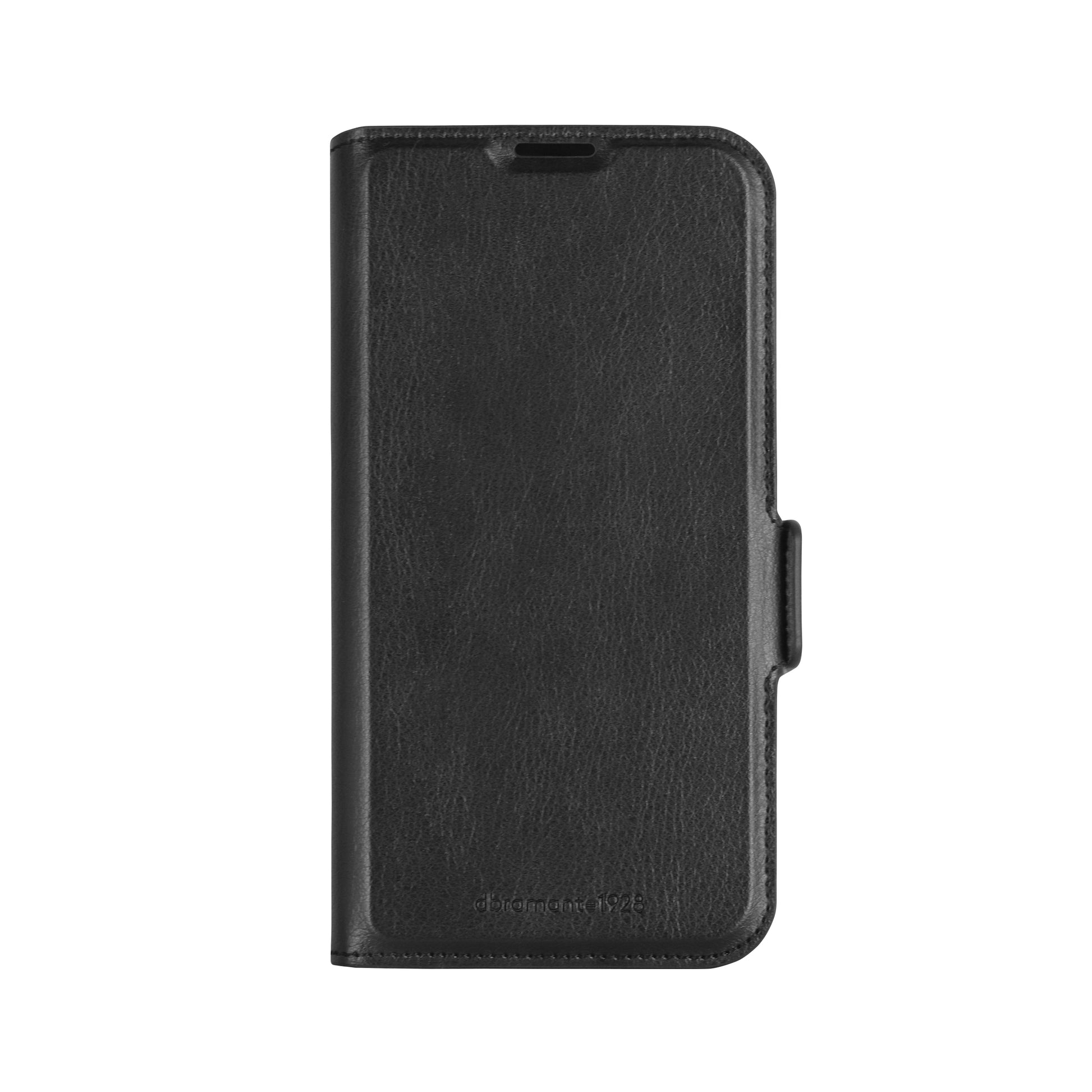 dbramante1928 Oslo Pro – Wallethülle – für Apple iPhone 16, mit Ständer, 3 Kartenfächer, PU, Schwarz
