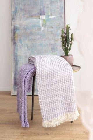 Eskimo Maui Wohndecke – Baumwolle, Flieder – 130 × 200 cm