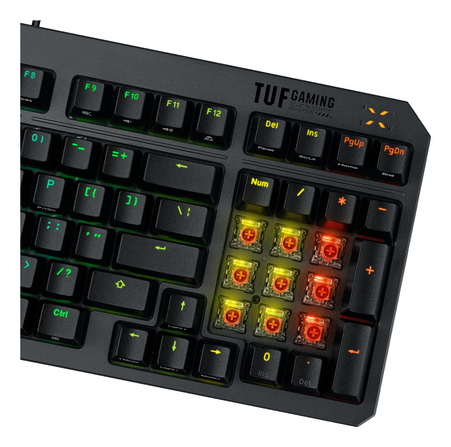 ASUS TUF Gaming K3 Gen II – Gaming-Tastatur 96% – Optomechanisch – Kabelgebunden, USB-A – QWERTY (FR) – RGB