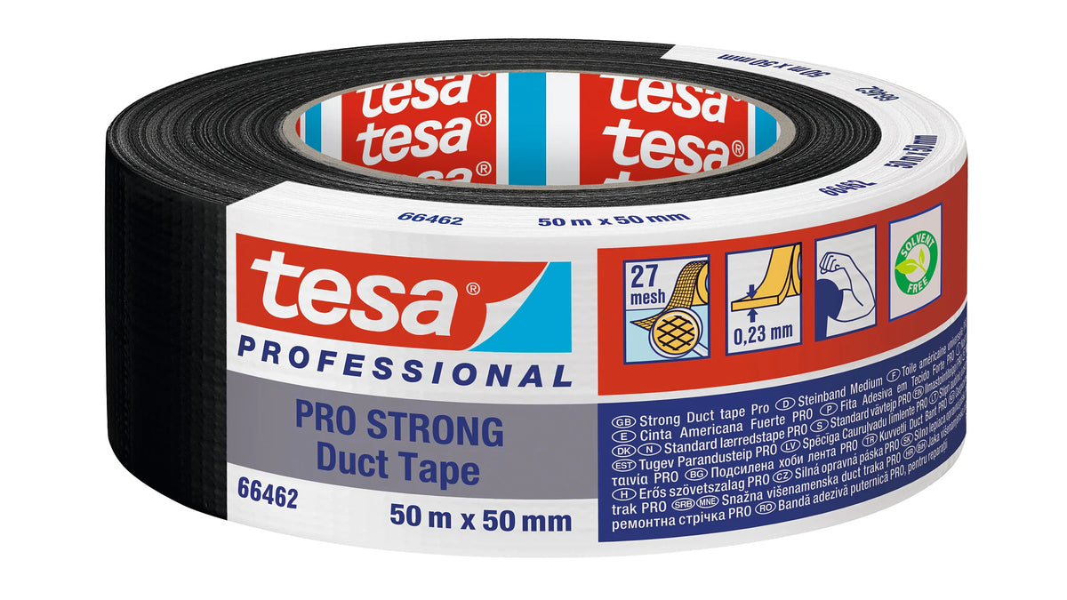 TESA Gewebeband – 38 mm × 50 m, Grau, Polyethylen, Wetterfest, 1 Stück