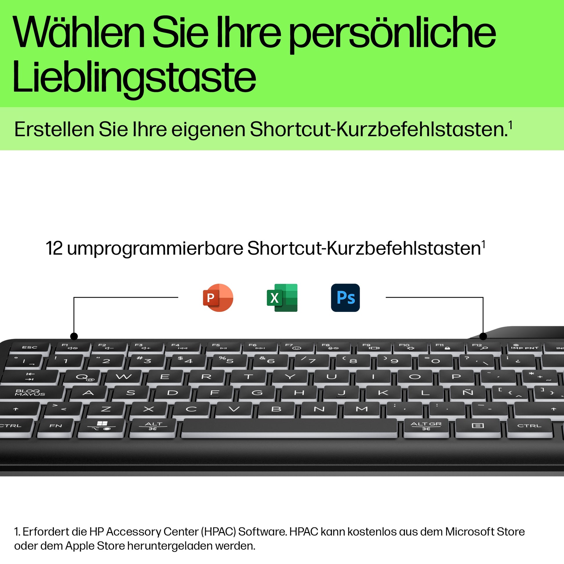 HP 400 – Tastatur, kabelgebunden (USB-A/USB-C), US-Layout (EN) – für Windows, macOS & ChromeOS