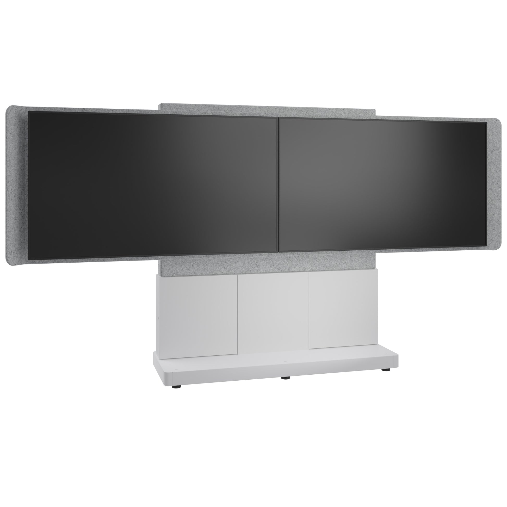 Middle Atlantic Bodenständer – 50–55" – bis 136 kg, für 2 Displays – FM-DS-6675FS-GD8W