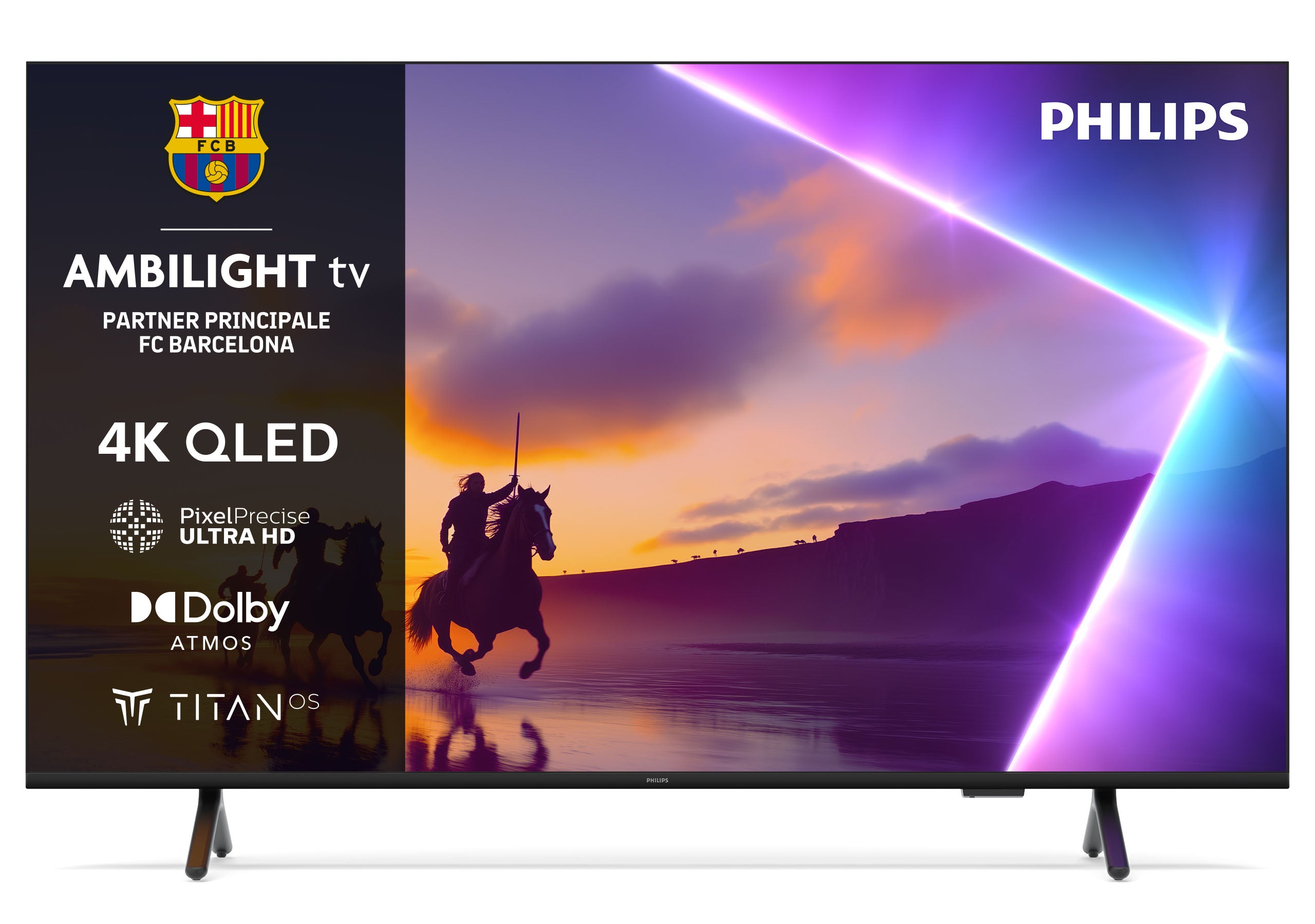 Philips 43PUS8510/12 – 43" Fernseher – 4K UHD – QLED – Titan OS – 60 Hz – HDR10+, HDR10, HLG