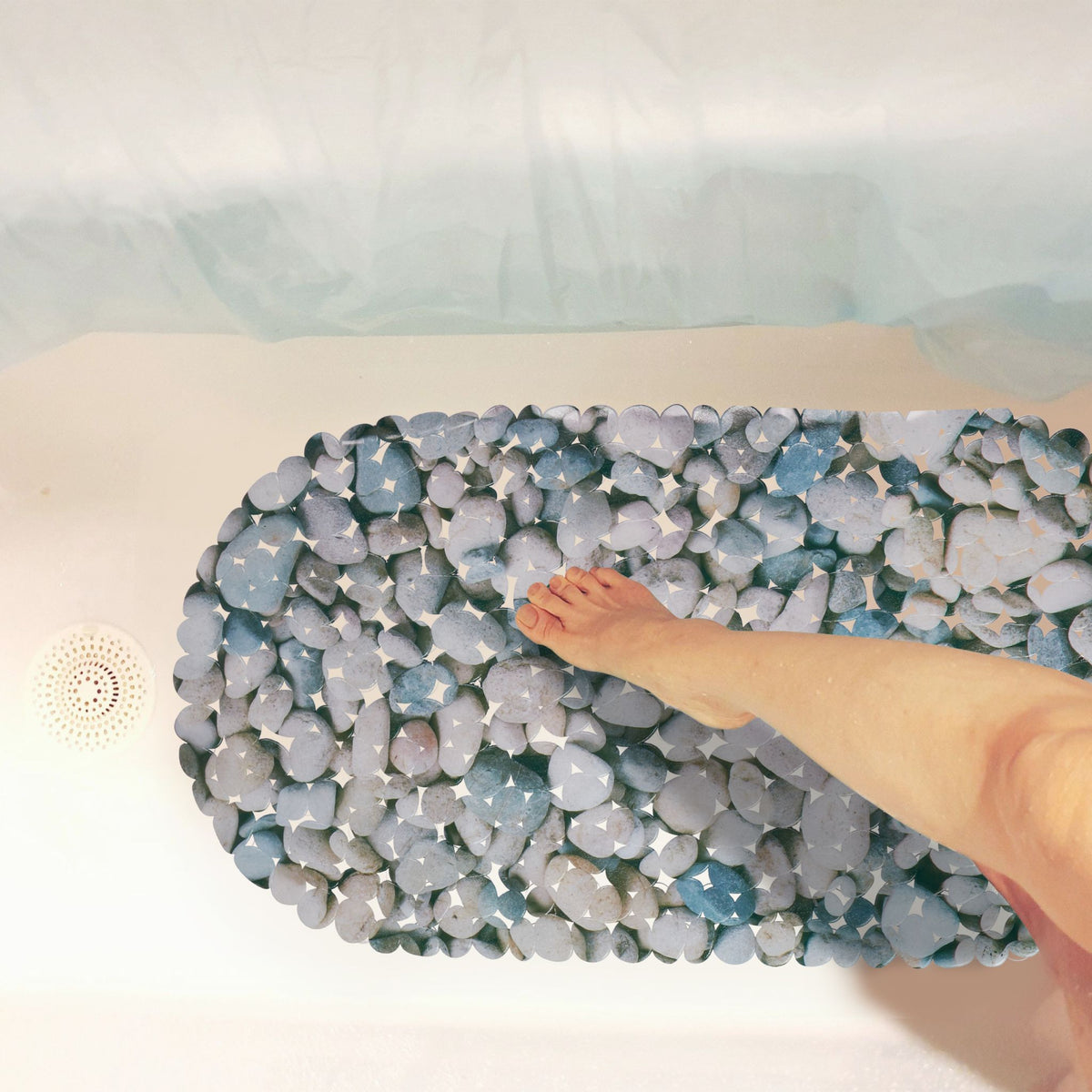 Relaxdays Badewanneneinlage – 36×68×0,5 cm, Polyvinylchlorid (PVC), für Badewanne, Anthrazit