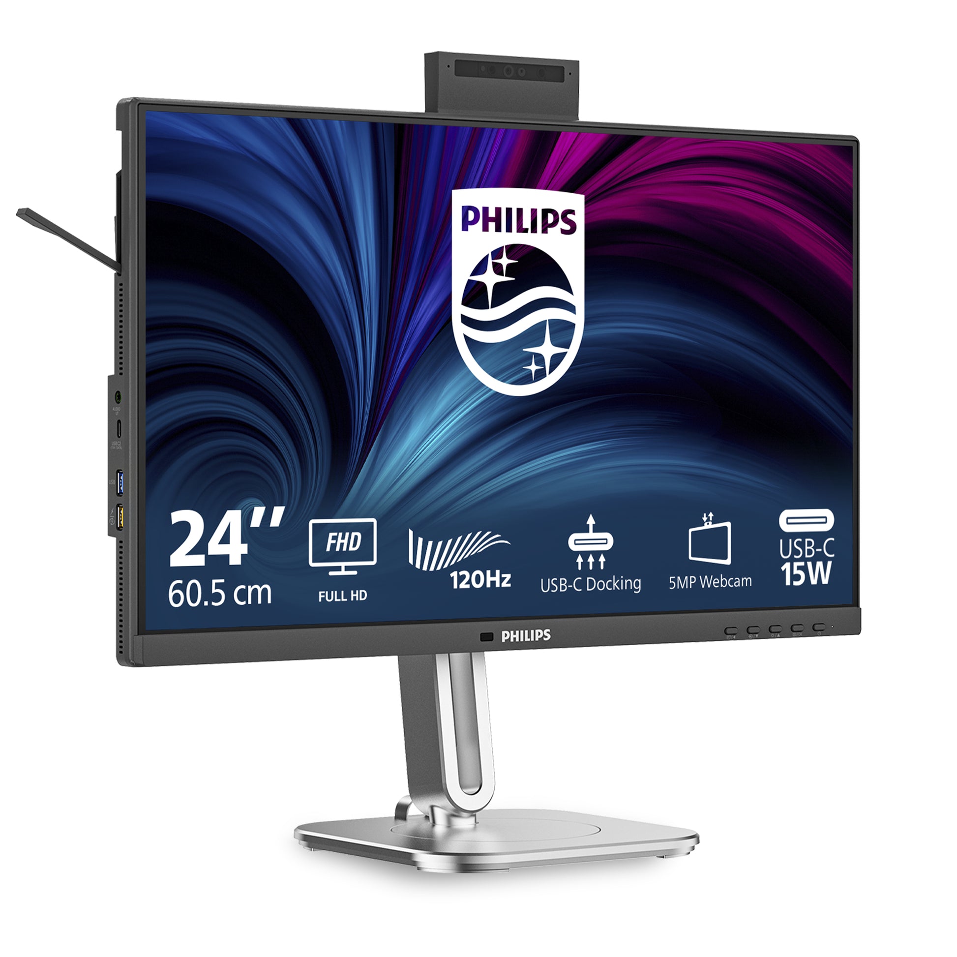 Philips 24B2U4301H/00 – 23,8", 1920 × 1080 (Full HD), IPS, 120 Hz, USB-C, Webcam