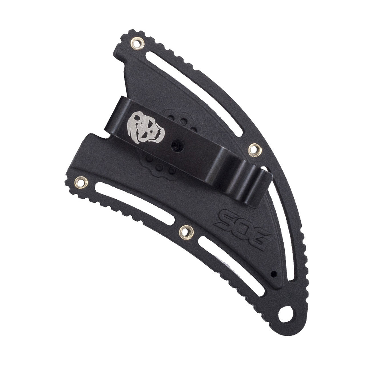 SOG Gambit – Survivalmesser 65 mm, glasfaserverstärktes Nylon, Einhandöffnung, schwarz
