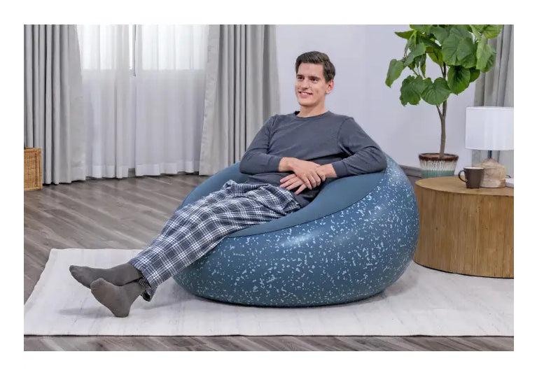 Bestway Inflate Beistelltisch 75154 – 122 × 122 × 66 cm – Vinyl (PVC) – Blau – mit Flickzeug
