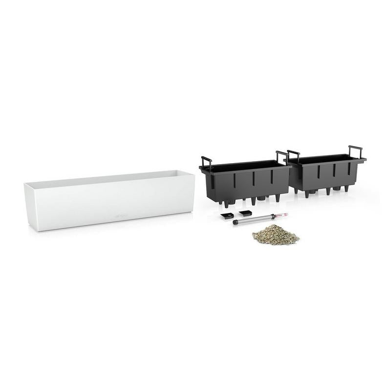 LECHUZA BALCONERA Color 80 Topfpflanzer – 79 × 19 × 19 cm, 12 l – Kunststoff, weiss