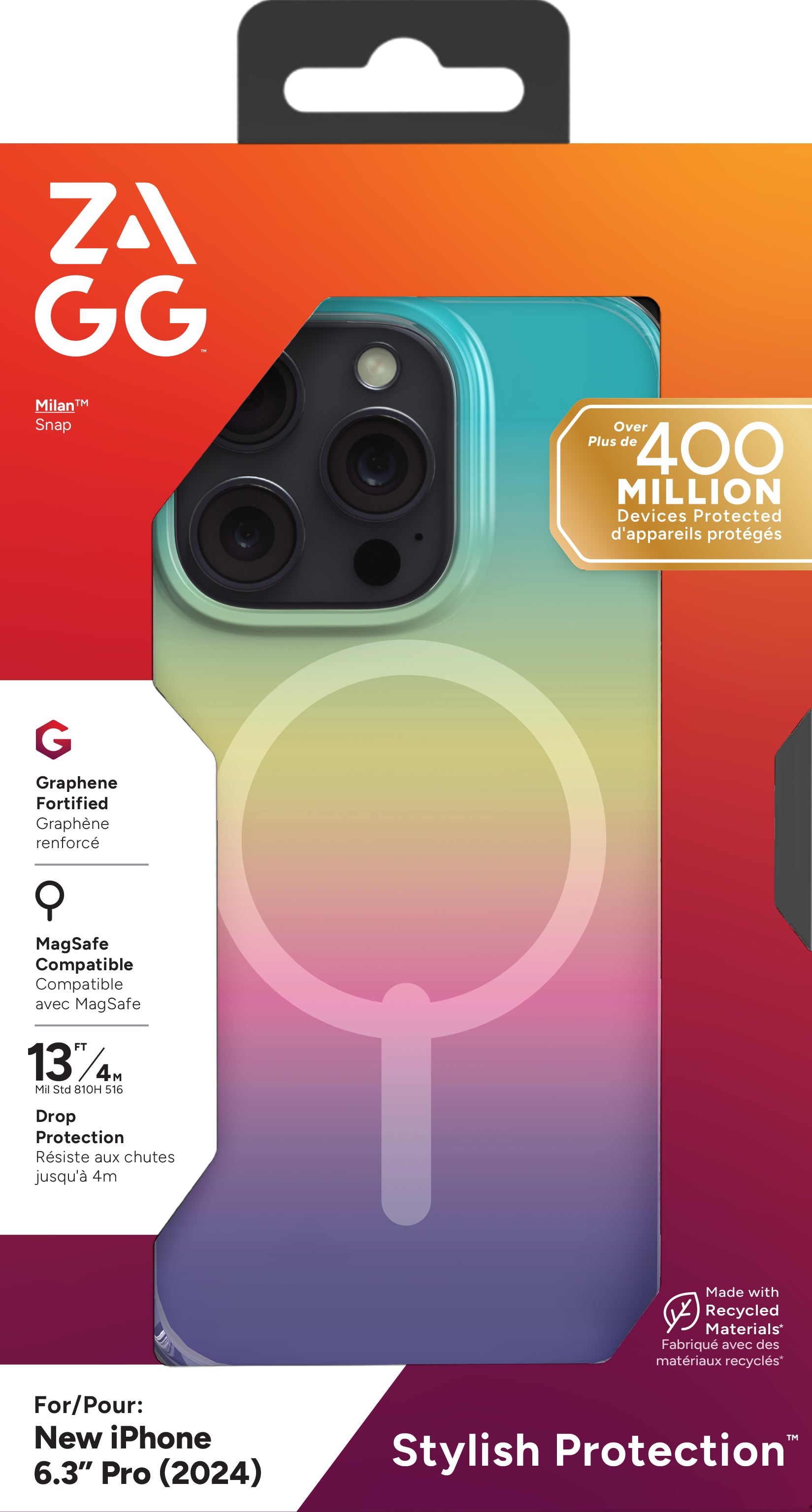 ZAGG Backcover – für Apple iPhone 16 Pro – Iridescent Milan