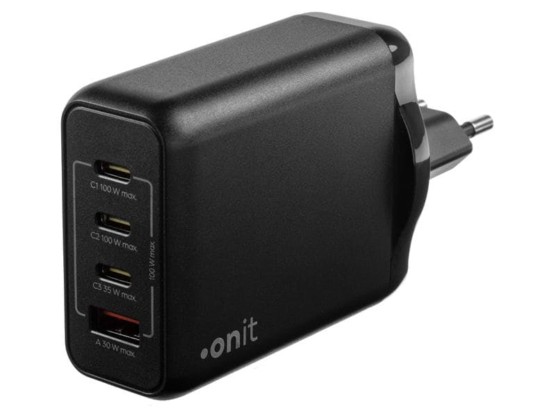 ONIT Wandladegerät – 4× USB (1× USB-C 35W), GaN