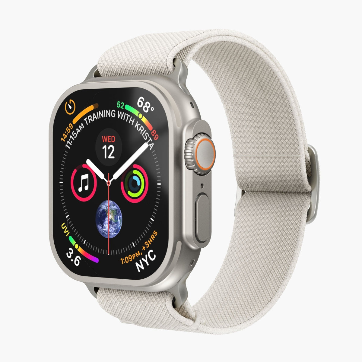 Vonmählen Classic Nylon Loop – Creme, für Apple Watch