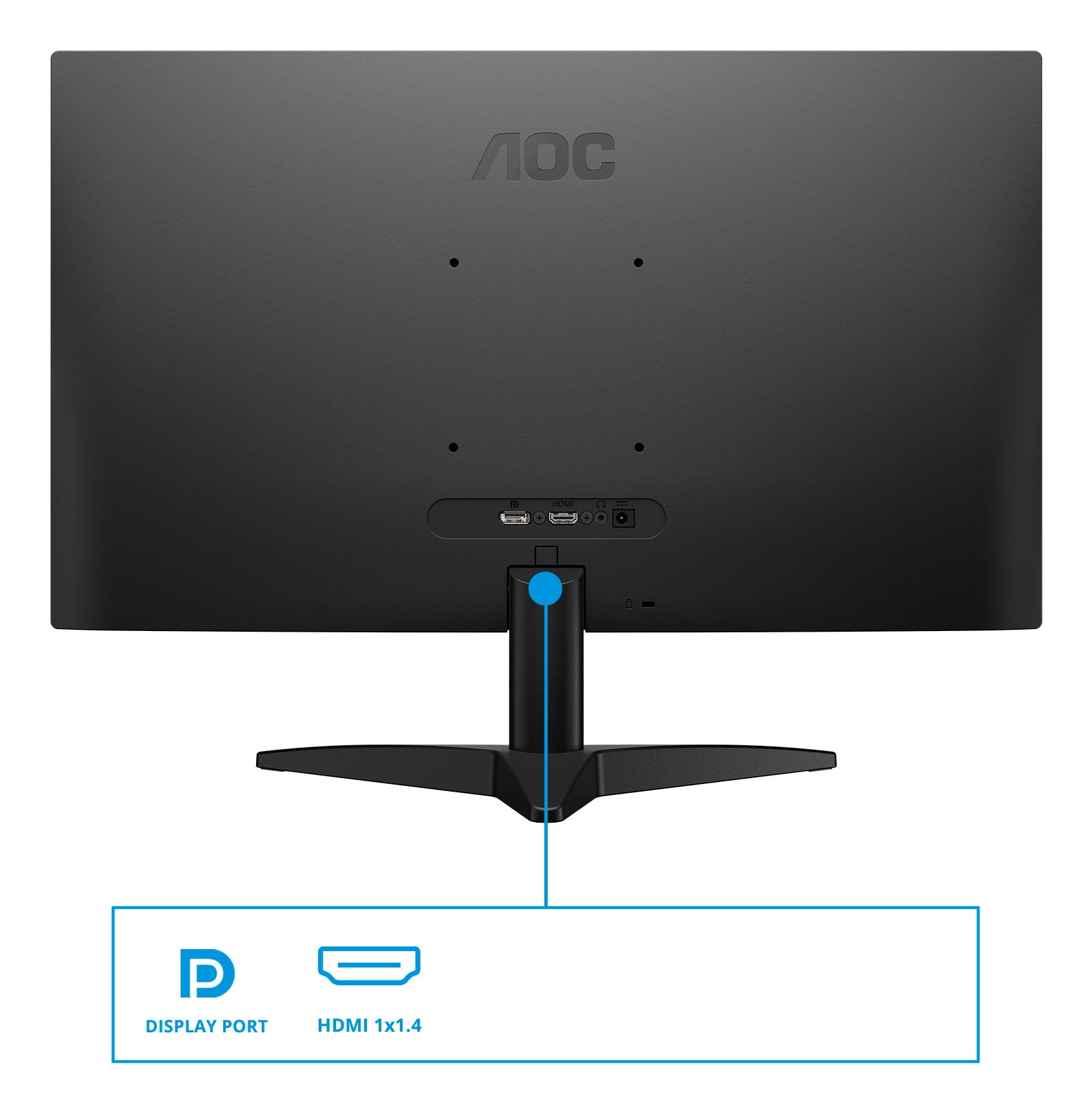 AOC 24B36X – Monitor, 23,8", 1920 × 1080 (Full HD), IPS, 144 Hz, 500 cd/m², VESA 100 × 100, Schwarz