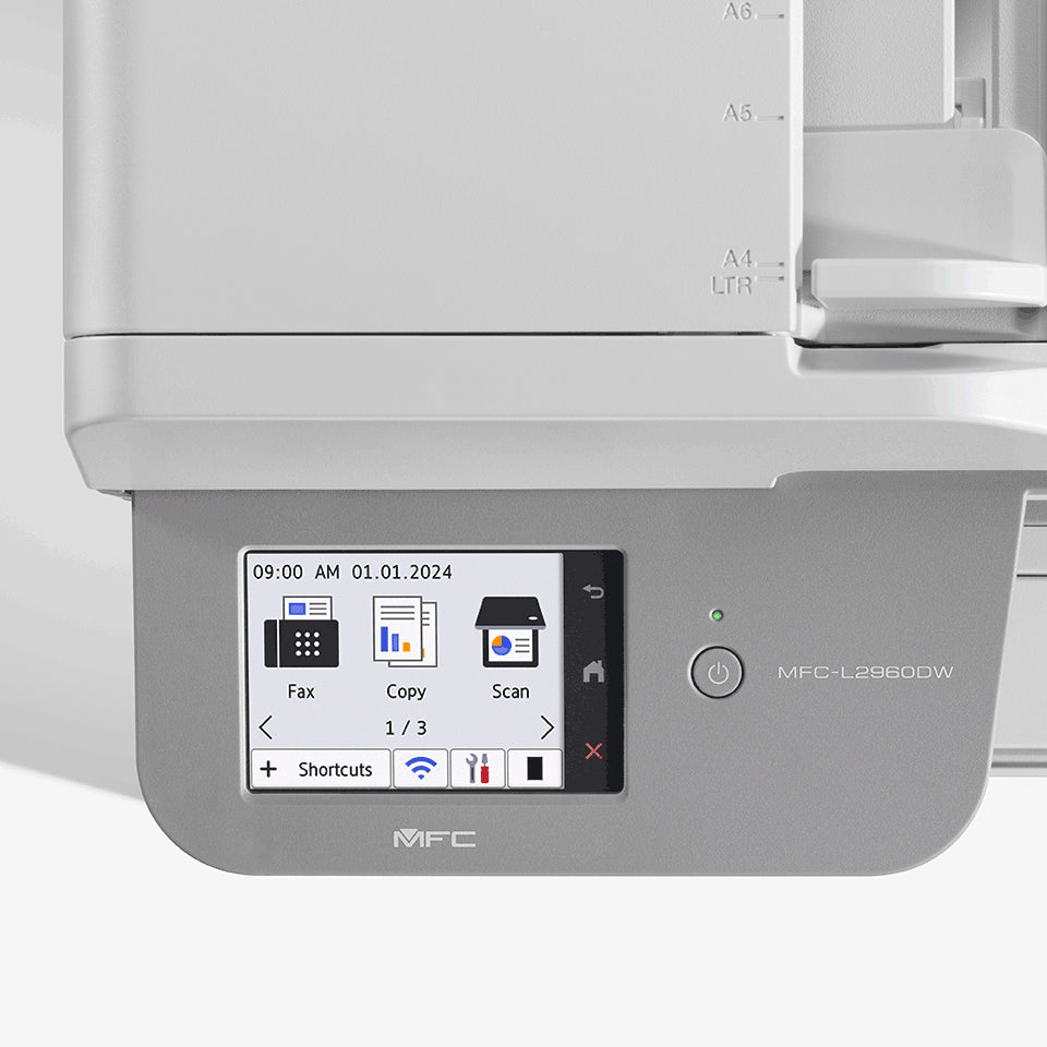 Brother Multifunktions-Laserdrucker – SW-Laser-Multifunktionsdrucker, A4, 4-in-1, Duplex, ADF, WLAN/LAN