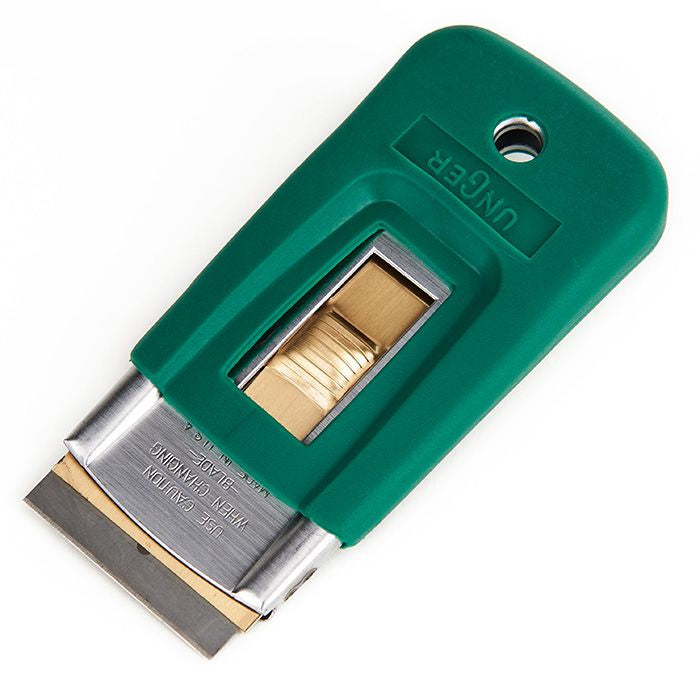 Unger Sicherheitsschaber ErgoTec – einziehbare Klinge – 4,0 cm – grün – Karbonstahl