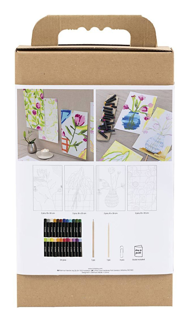 Creativ Company Bastelset – Ölpastellfarben – Mehrfarbig
