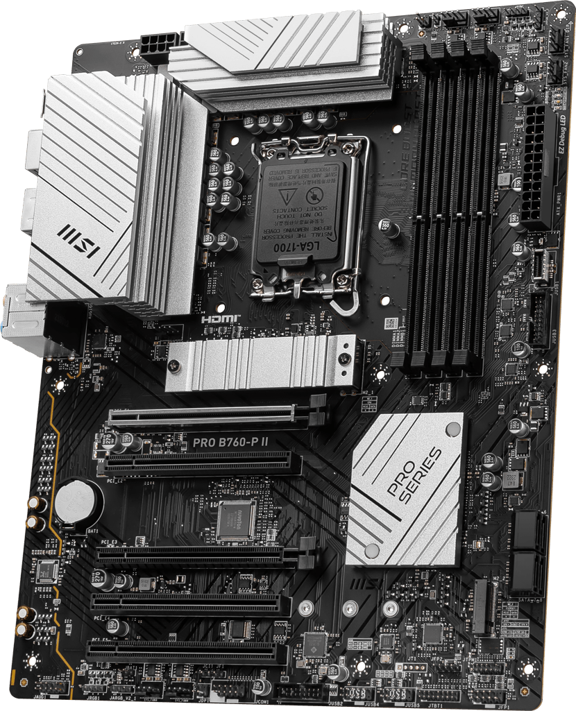 MSI PRO B760-P II – Mainboard – LGA 1700, Intel B760, ATX, DDR5
