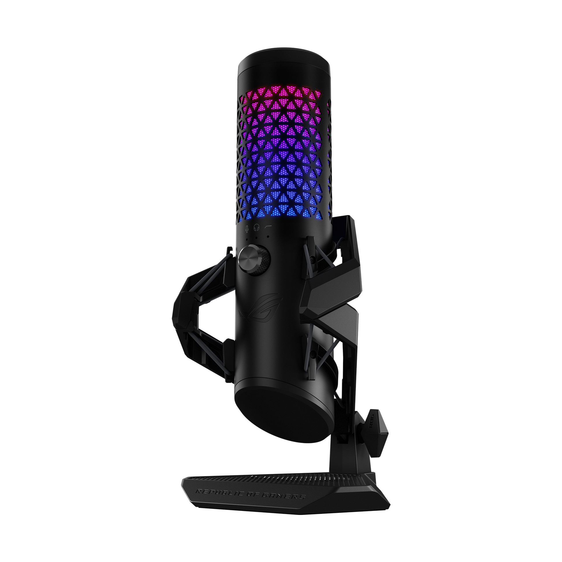 ASUS ROG Carnyx – Tischmikrofon – USB-C, kabelgebunden, Niere, 24 Bit/192 kHz – Schwarz