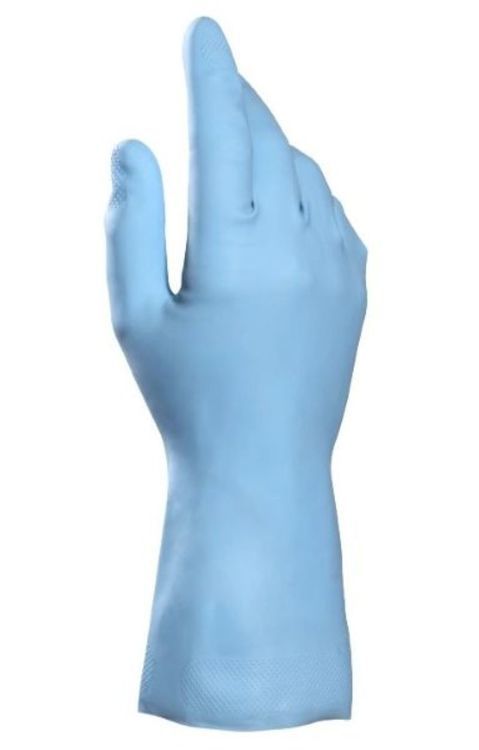 MAPA – Arbeitshandschuhe VITAL – L, 1 Paar – Latex, Blau, 32 cm, 0,45 mm