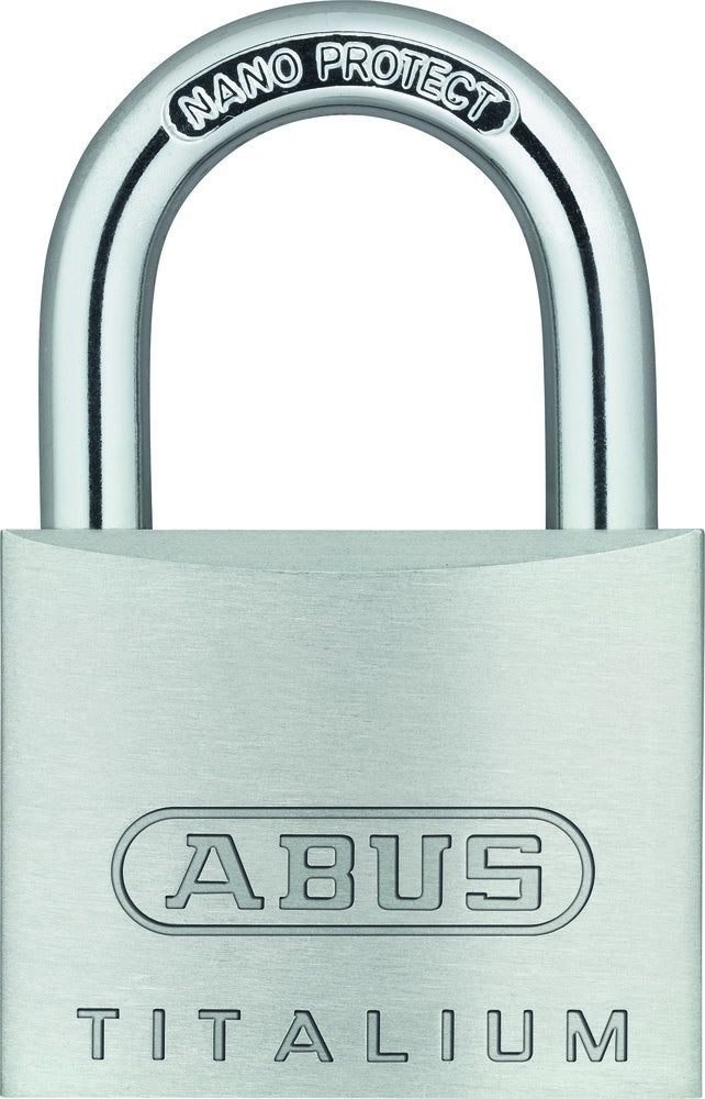 ABUS 64TI/40 Mechanisches Vorhängeschloss – Aluminium, Bügel 23×22 mm, Ø6 mm, Sicherheitsstufe 5, Aussen