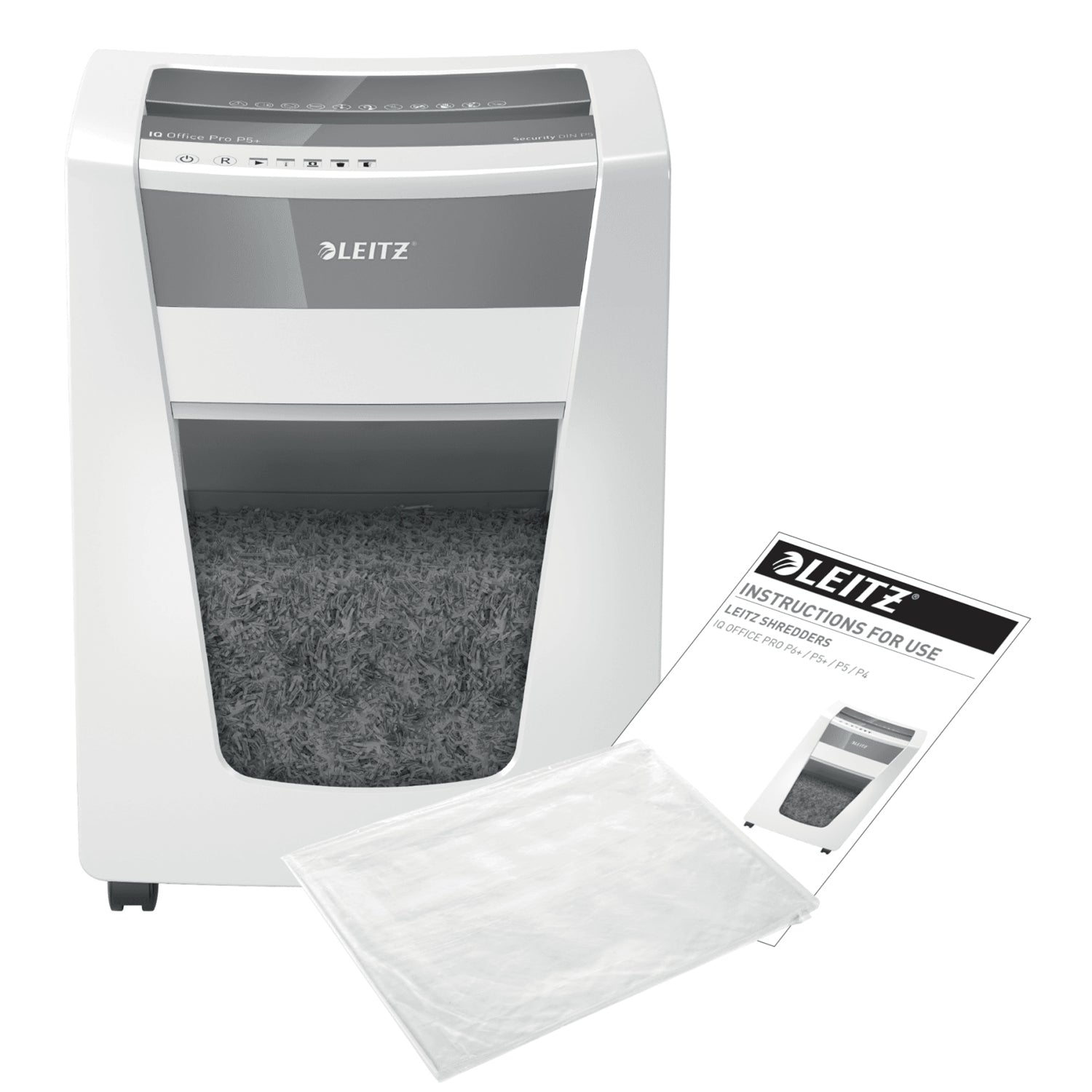 Leitz IQ Office Pro – Aktenvernichter, DIN P-5, Super-Mikroschnitt 2 × 5 mm, 7 Blatt, 30 l, A4