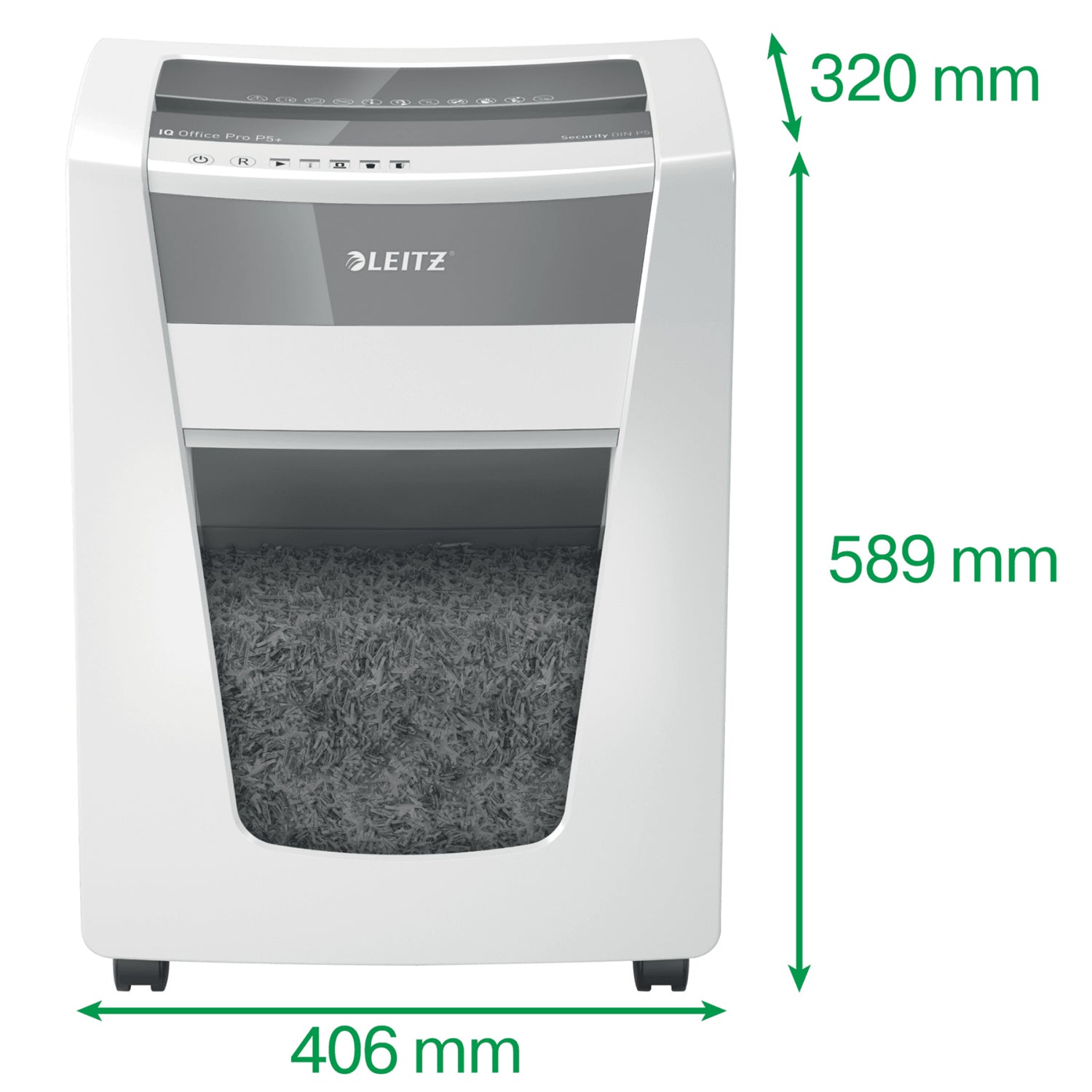 Leitz IQ Office Pro – Aktenvernichter, DIN P-5, Super-Mikroschnitt 2 × 5 mm, 7 Blatt, 30 l, A4