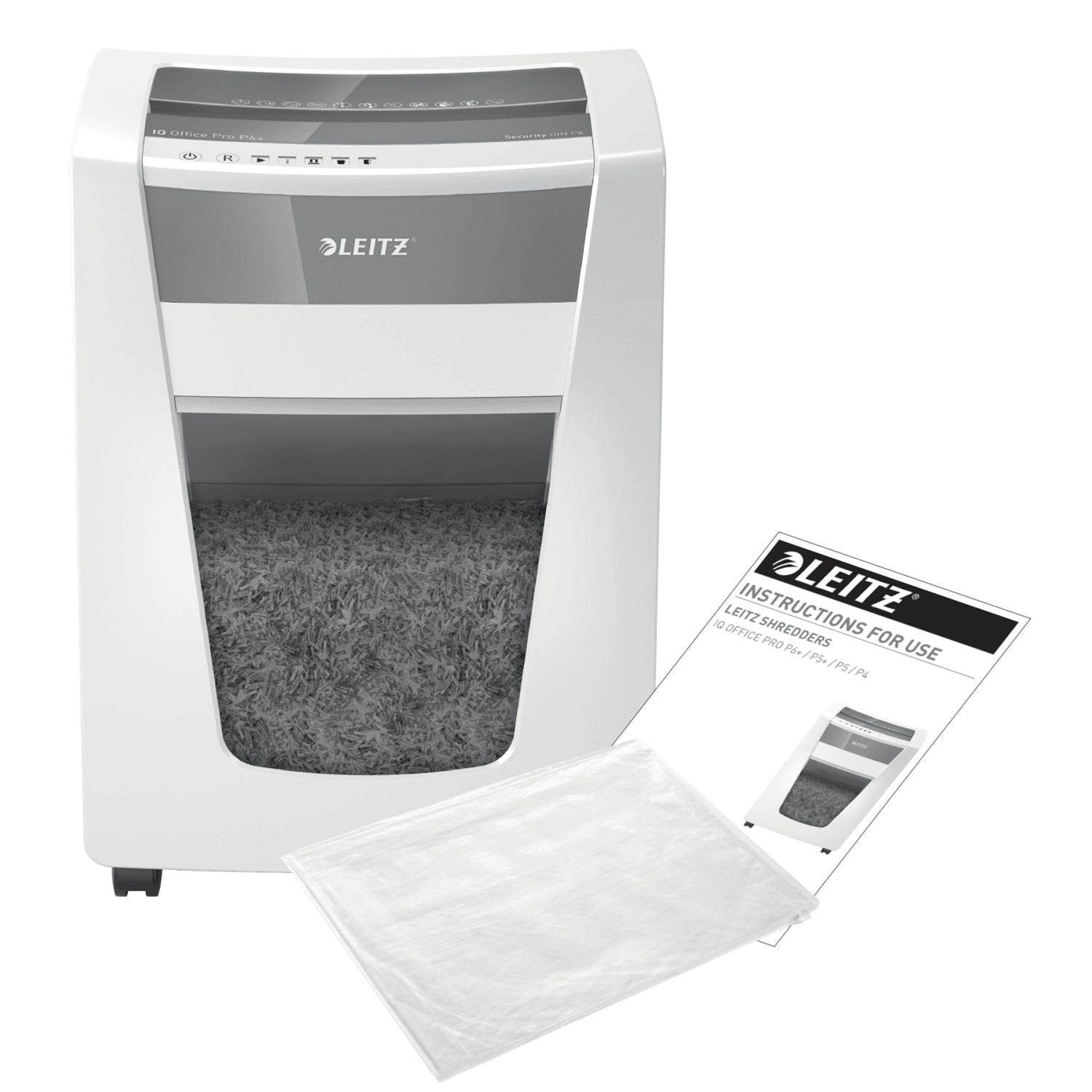 Leitz IQ Office Pro – Aktenvernichter, DIN P-6, Super-Mikroschnitt 2 × 5 mm, 5 Blatt, 30 l, A4